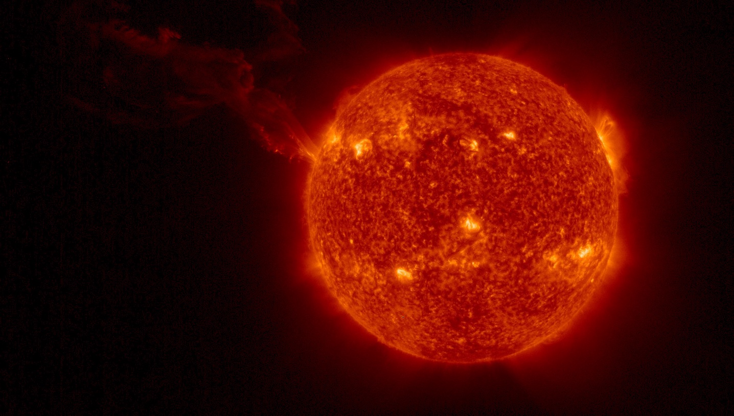 Eine Eruption wird von der ESA/NASA Raumsonde Solar Orbiter fotografiert. Quelle: ESA/Solar Orbiter.